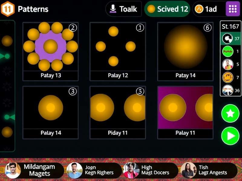 Mridangam Magic different game modes interface